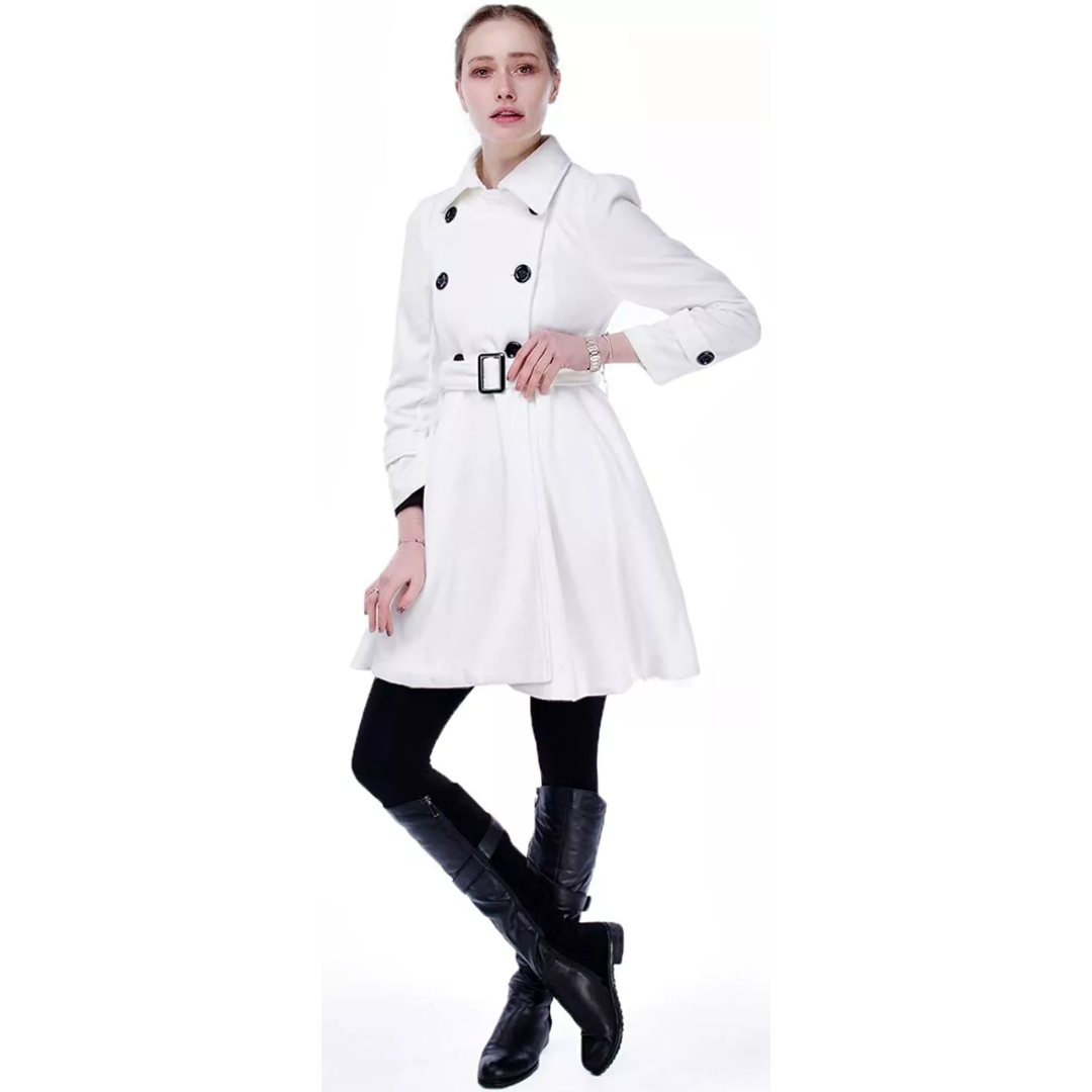 Women's Reversible Belted Peacoat