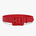Women's Vintage High-Waist Wide Leather Belt with Adjustable Buckle