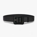 Women's Vintage High-Waist Wide Leather Belt with Adjustable Buckle