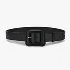 Women's Vintage High-Waist Wide Leather Belt with Adjustable Buckle