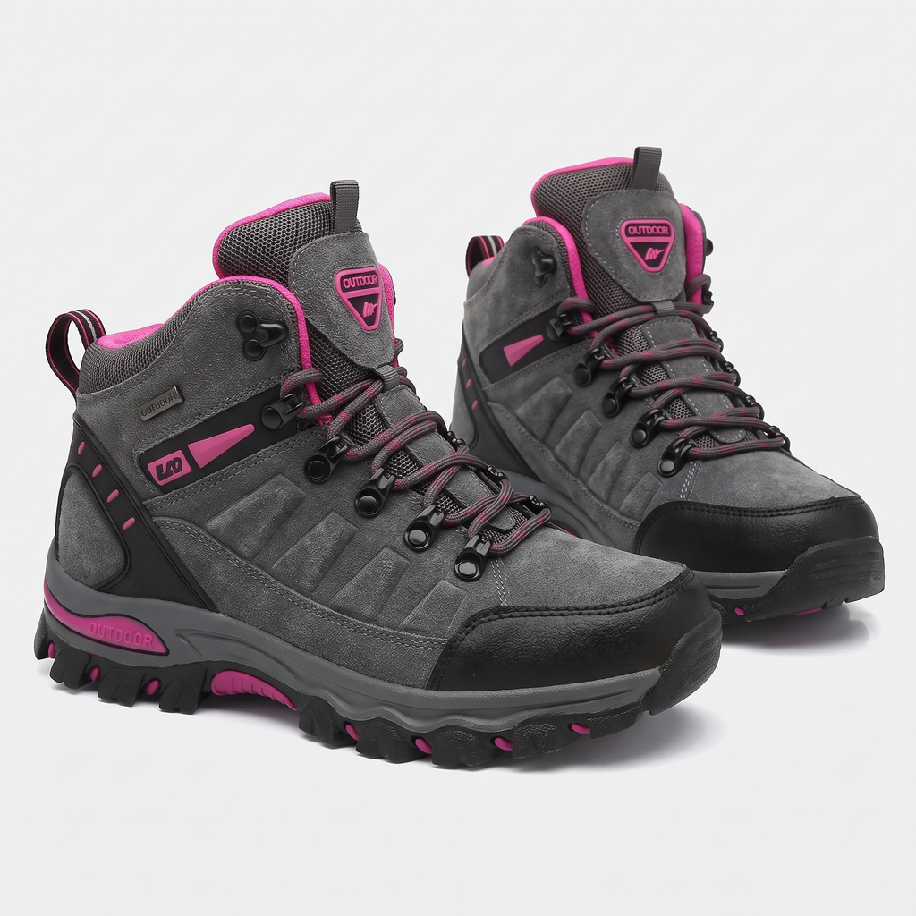 Women's Walking Boots - Hiking Boots for Women - Mid Cut Lace Up