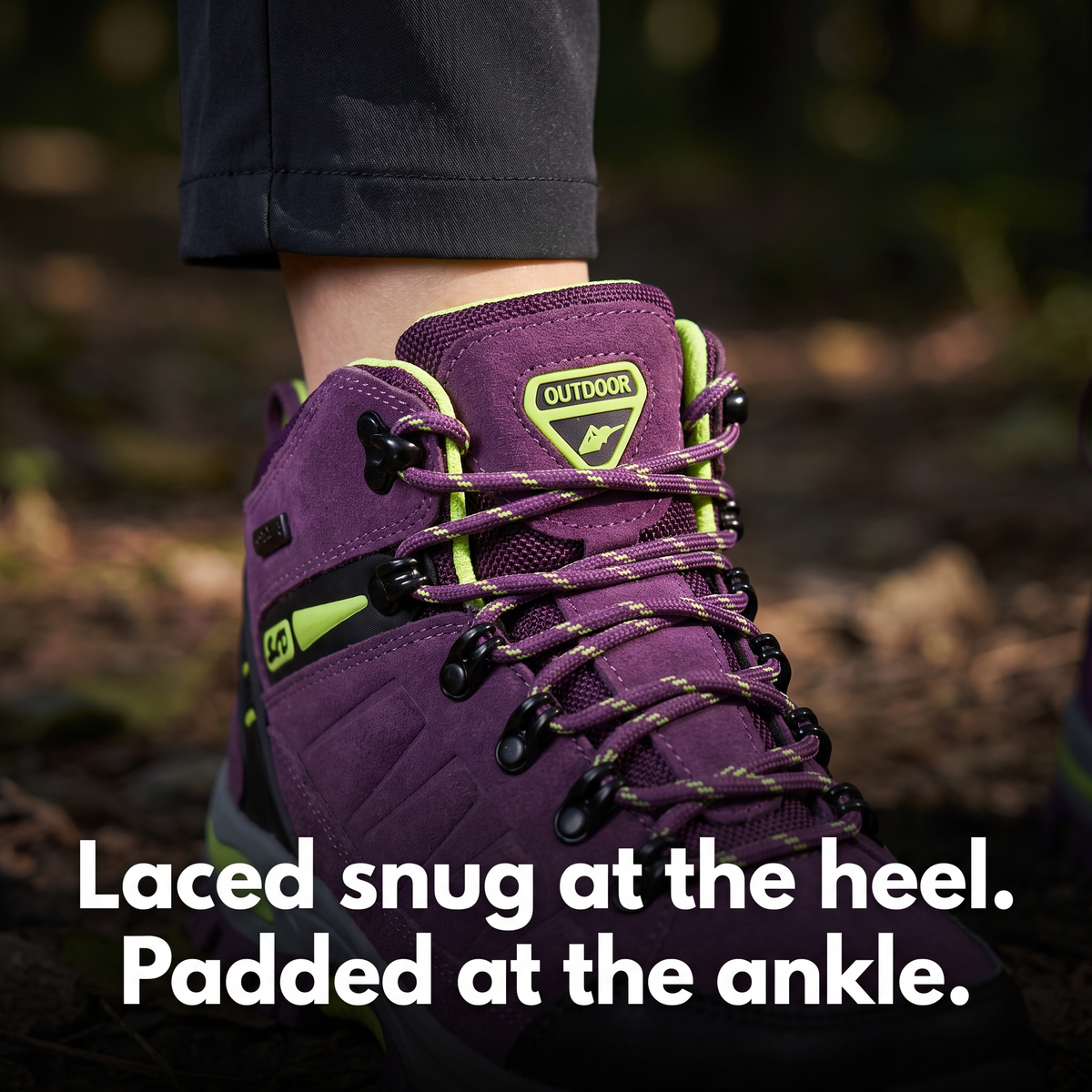 Women's Walking Boots - Hiking Boots for Women - Mid Cut Lace Up