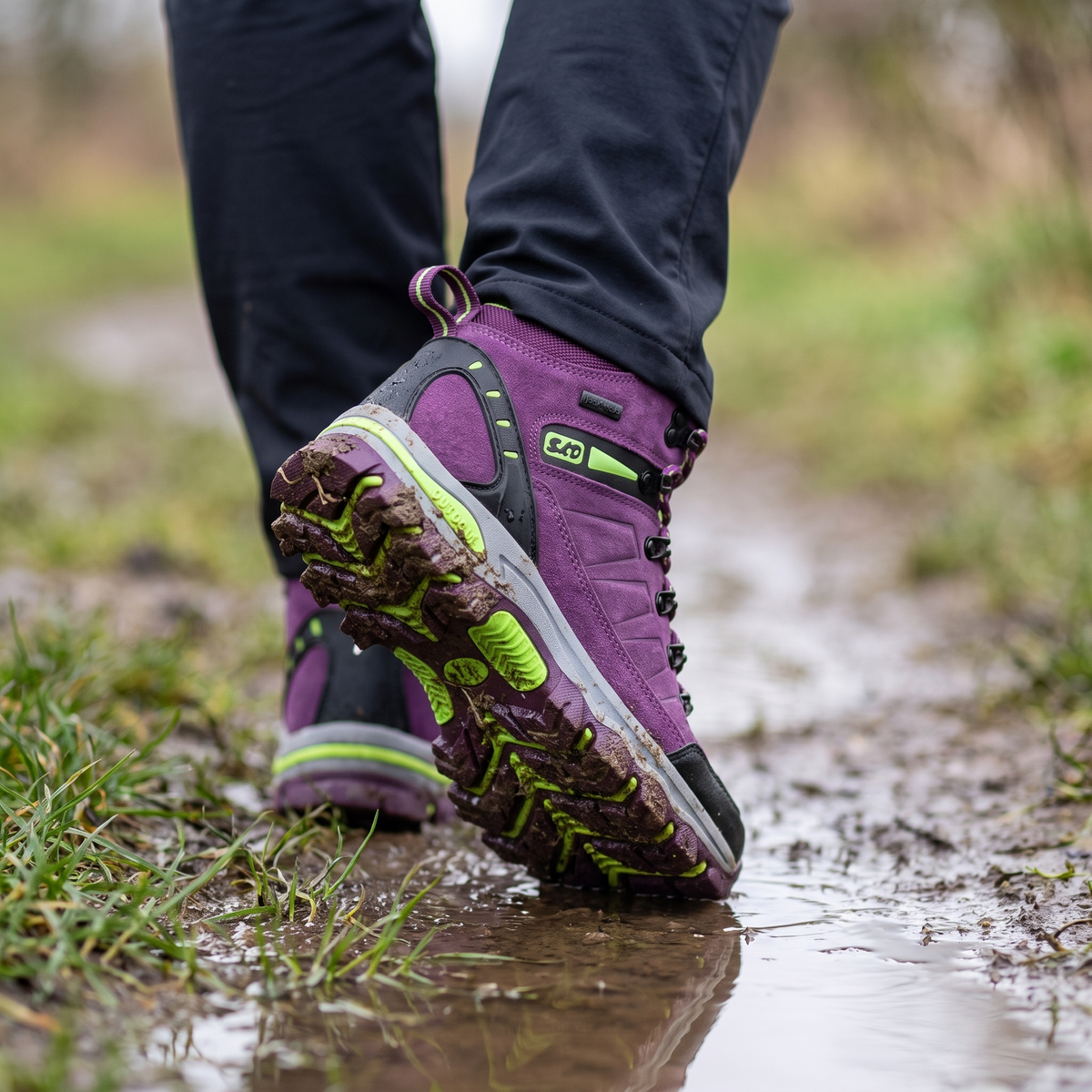 Women's Walking Boots - Hiking Boots for Women - Mid Cut Lace Up
