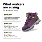 Women's Walking Boots - Hiking Boots for Women - Mid Cut Lace Up