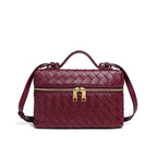 Woven Leather Cosmetic Case