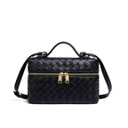 Woven Leather Cosmetic Case