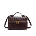 Woven Leather Cosmetic Case