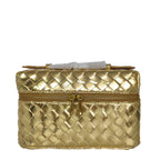 Woven Leather Cosmetic Case