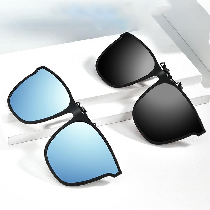 Polarised flip-up clip-on sunglasses for prescription glasses