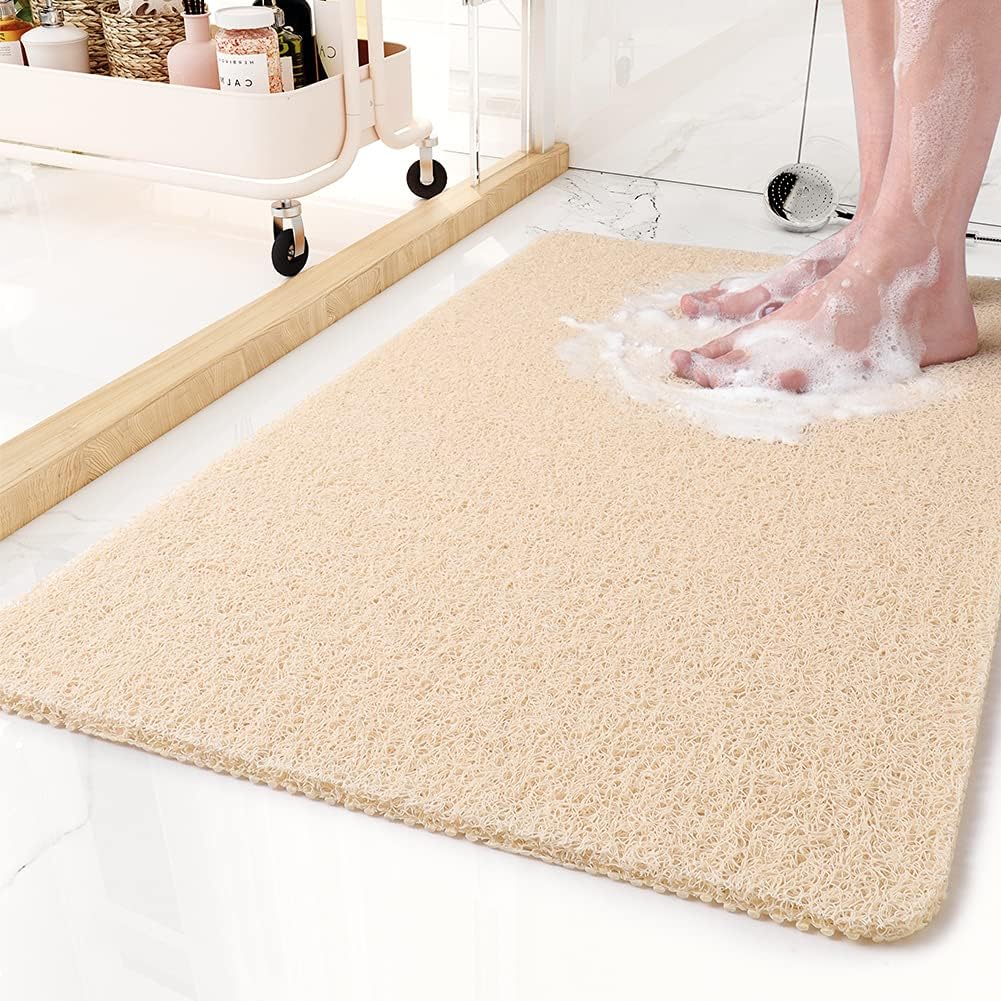 Non-Slip Shower Mat – Soft, Safe, Easy to Clean, Customisable Size, Quick Water Drainage