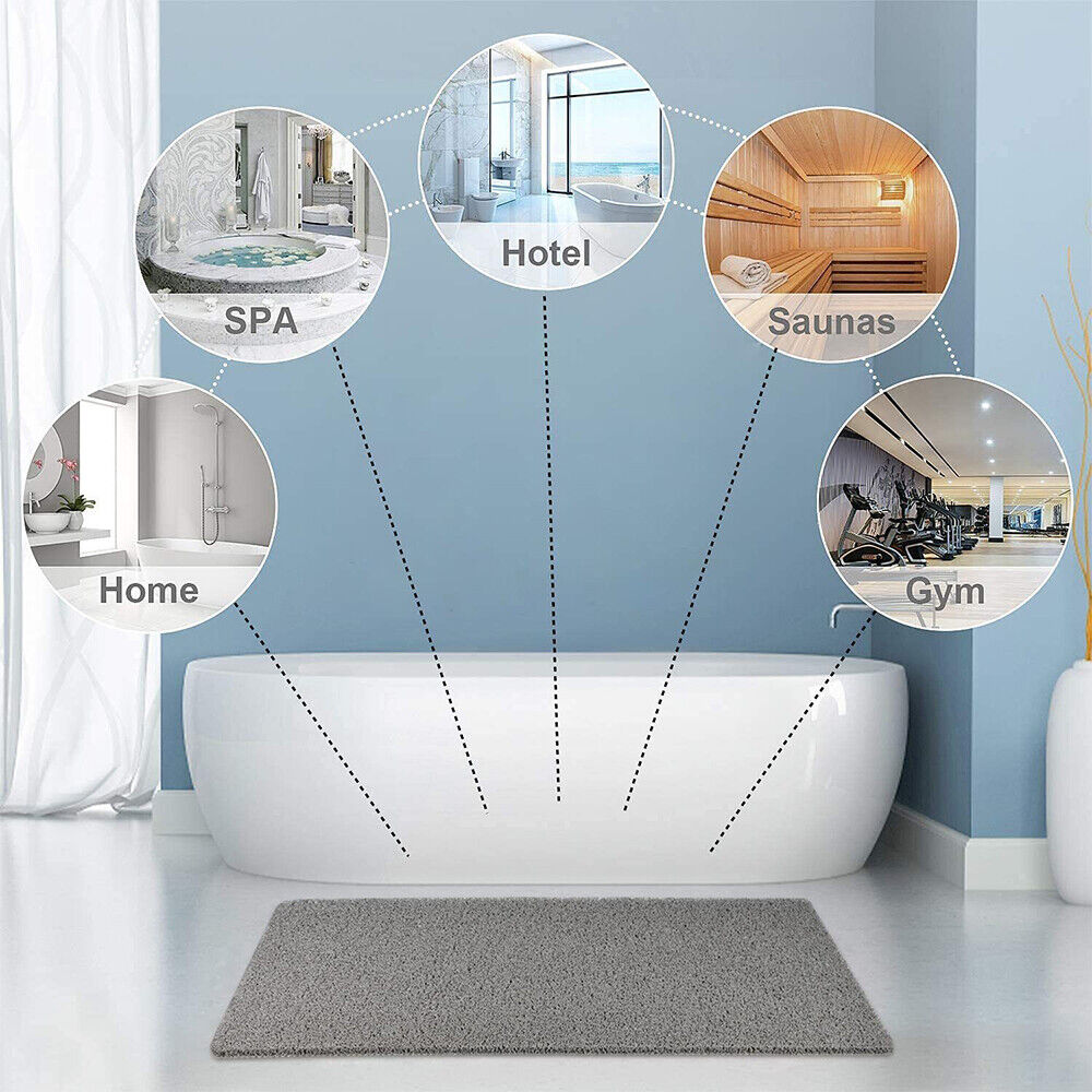 Non-Slip Shower Mat – Soft, Safe, Easy to Clean, Customisable Size, Quick Water Drainage