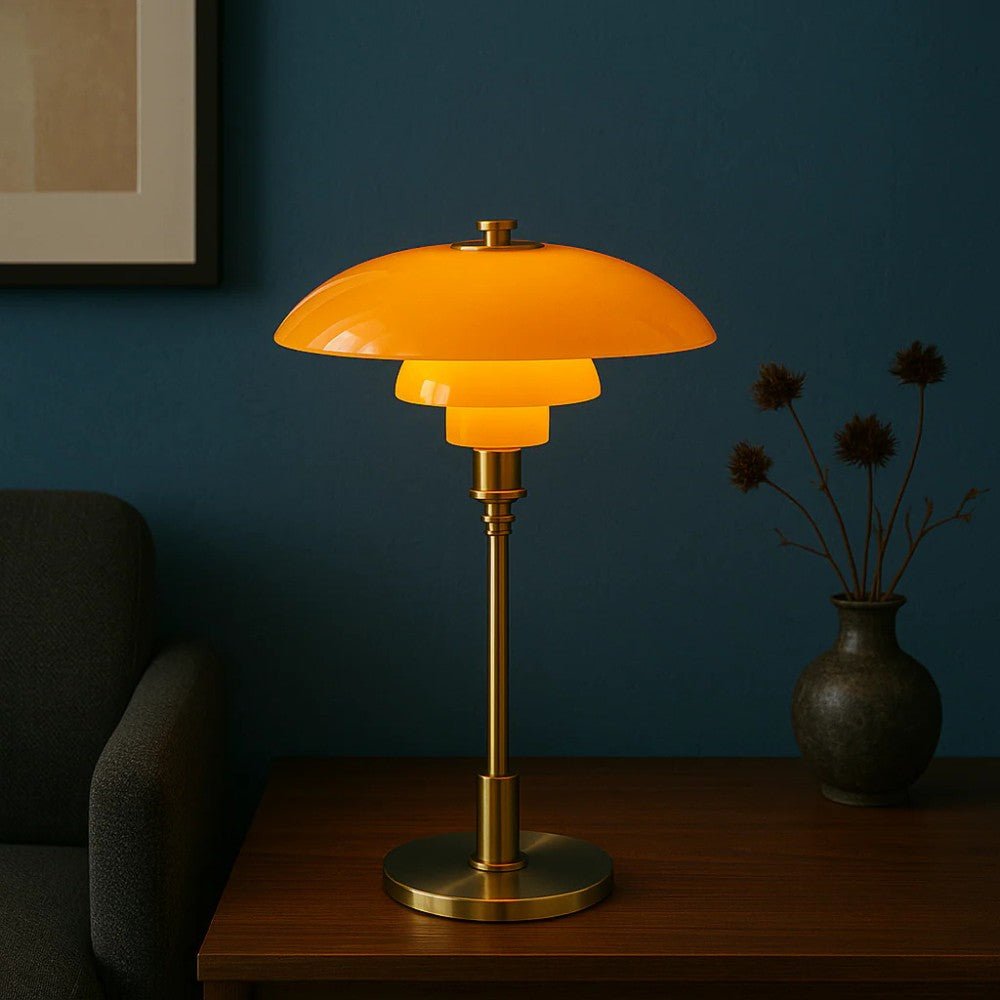 Nordic three-tier glass table lamp