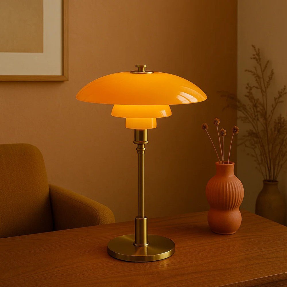 Nordic three-tier glass table lamp