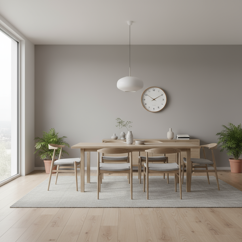 Nordic Wall Clock | Minimalist Wood Frame Design