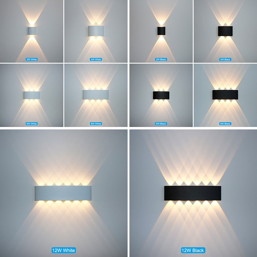Waterproof indoor and outdoor LED wall light