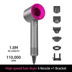 Ionic hair dryer with 200 million negative ions and intelligent temperature control