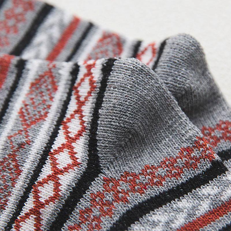 Thermal winter socks in a wool blend with Nordic pattern, 5 pairs