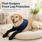 PawGuard Dual Front Leg Recovery Sleeves for Dogs - Cone-Free Anti-Lick Protection for Post-Surgery, Scratching & Sensit