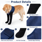PawGuard Dual Front Leg Recovery Sleeves for Dogs - Cone-Free Anti-Lick Protection for Post-Surgery, Scratching & Sensit