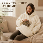 Pet Carrier Sherpa Hoodie for Small Dogs & Cats – Cozy Front Pouch Sweatshirt for Walks, Errands & Home Cuddles – Keeps 