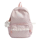 Polka Dot Ruffled Backpack