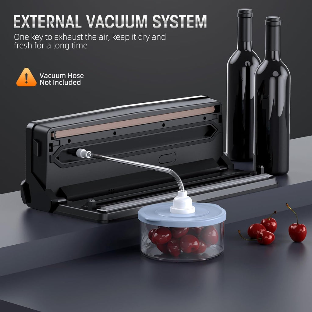 Professional 8-in-1 Vacuum Sealer | Integrated Precision Cutter | Modes for Dry & Moist Foods | Airtight LED Sealing Sys