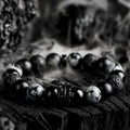 Ragnar - Lord Black Warrior Natural Crystal Bead Bracelet