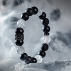 Ragnar - Lord Black Warrior Natural Crystal Bead Bracelet