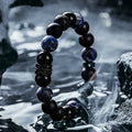 Ragnar - Lord Black Warrior Natural Crystal Bead Bracelet