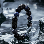 Ragnar - Lord Black Warrior Natural Crystal Bead Bracelet