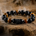 Ragnar - Lord Black Warrior Natural Crystal Bead Bracelet