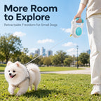 Rechargeable Light-Up Retractable Dog Leash for Night Walks - Helps Small Dogs Stay Visible & Easy to Control