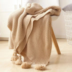 Scandinavian Knitted Wool Blanket - Aurora