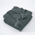 Scandinavian Knitted Wool Blanket - Aurora
