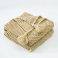 Scandinavian Knitted Wool Blanket - Aurora