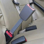 Seat Belt Extender with 28 cm Rigid Stem and Upright Buckle Reach, Toolless Click-In
