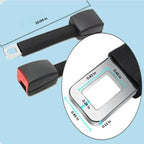 Seat Belt Extender with 28 cm Rigid Stem and Upright Buckle Reach, Toolless Click-In