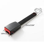 Seat Belt Extender with 28 cm Rigid Stem and Upright Buckle Reach, Toolless Click-In