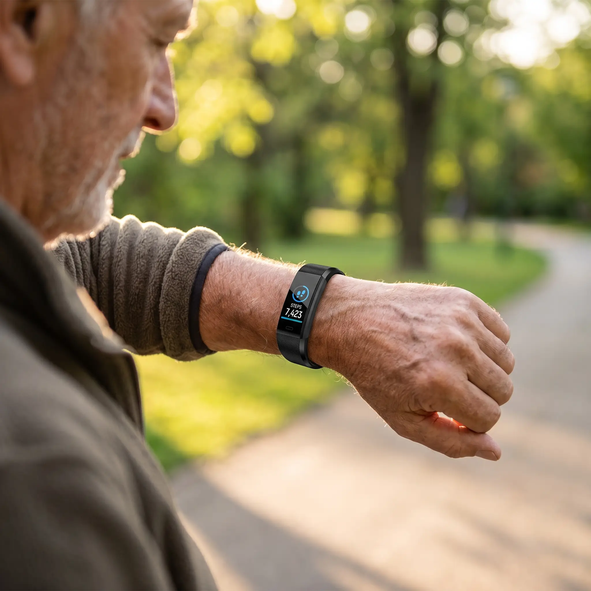 Senior Smartwatch with Heart Rate & Blood Pressure Monitoring