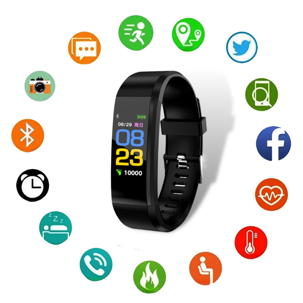 Senior Smartwatch with Heart Rate & Blood Pressure Monitoring
