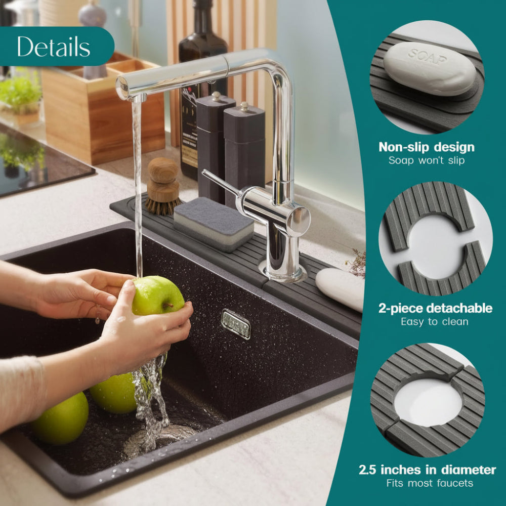 Sink Mat Diatomite Stone Tap Drying Tray Kitchen Worktop