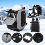 Ski Rucksack 65L | Ski boot bag with helmet compartment & goggle compartment | Oxford fabric, adjustable shoulder straps