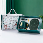 Smart Ceramic Mug Heater Cup Coaster Warmer Thermostat Coffee Heating Electric Mug Set Milk Tea Heating Water Home Offic