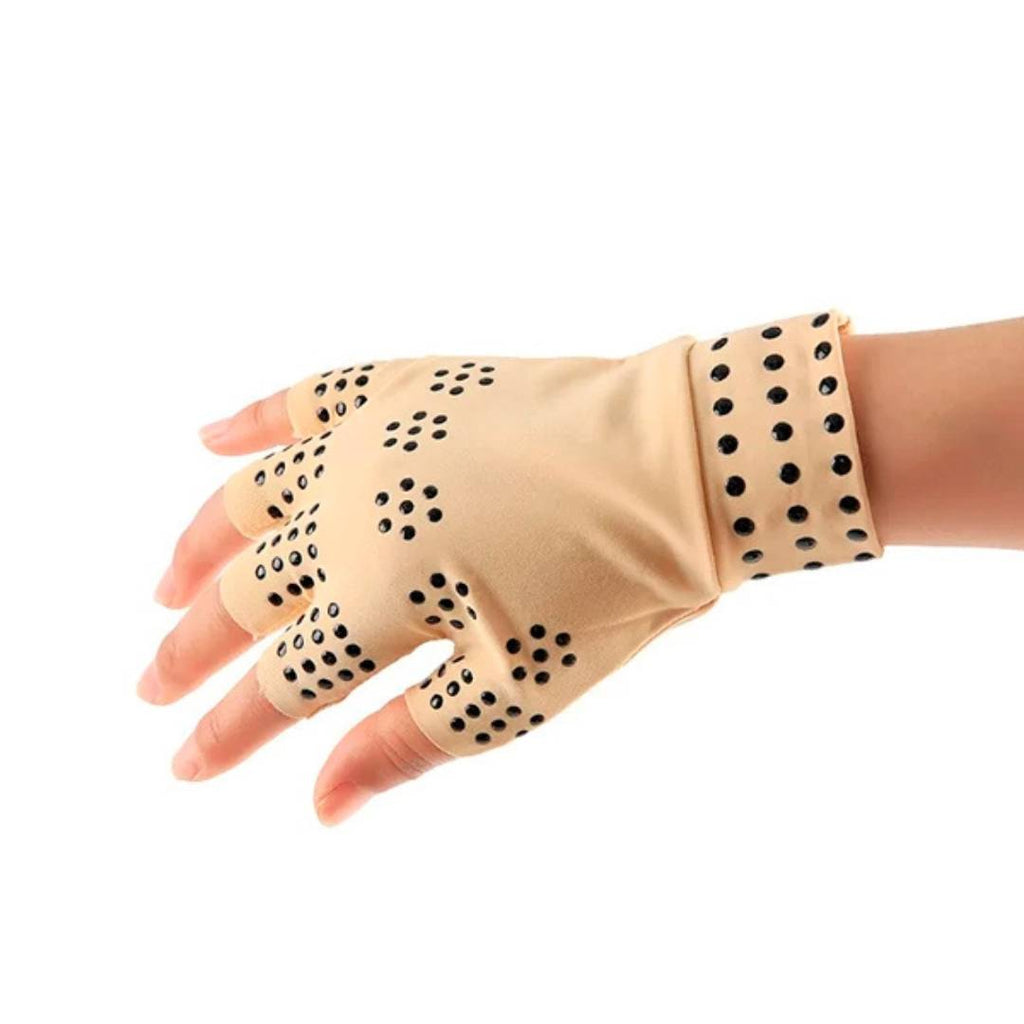 ThermaFlex Fingerless Arthritis Gloves | Magnetic Compression Gloves for Arthritis Pain Relief - Improved Circulation - 