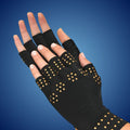 ThermaFlex Fingerless Arthritis Gloves | Magnetic Compression Gloves for Arthritis Pain Relief - Improved Circulation - 