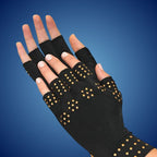 ThermaFlex Fingerless Arthritis Gloves | Magnetic Compression Gloves for Arthritis Pain Relief - Improved Circulation - 