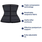 ThermoCore | Waist Trainer Belt – Triple Compression – Breathable Neoprene Fit – Post‑Workout & Postpartum Use