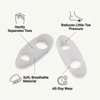 ToeGuard Orthopaedic Toe Spacers | Bunionette Corrector - Little Toe Straightener - for Bunions - Hammertoe and Toe Alig