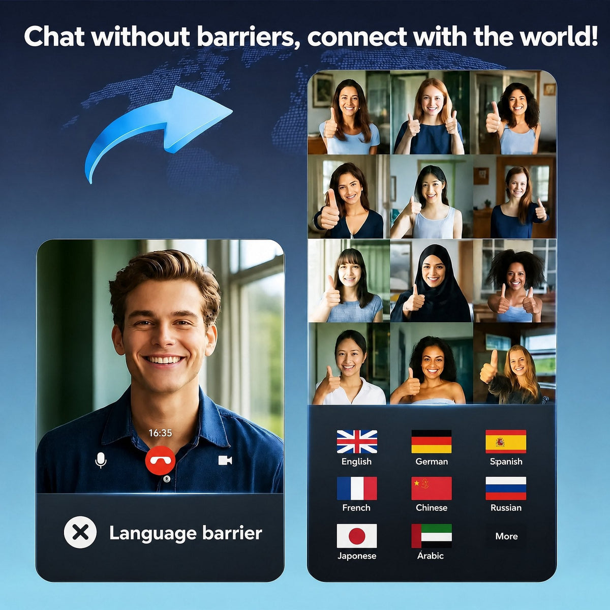 Smart Translator Earbuds 144 Languages in Real Time
