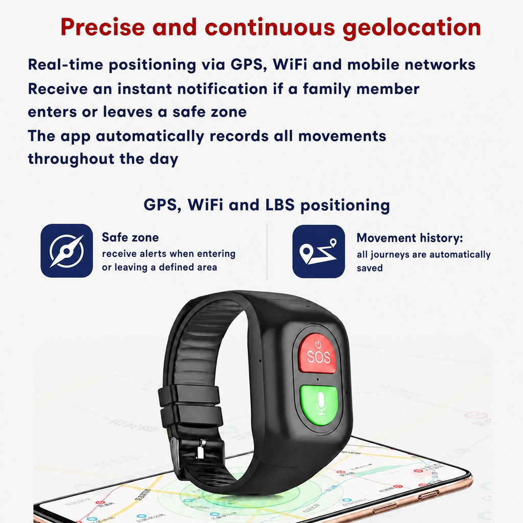 4G GPS Smartwatch for Elderly People – SOS, Health and Safety Always with You